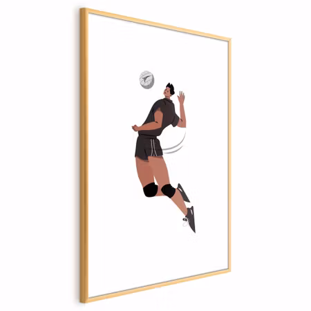 Poster med ram - Volleyball Player on a Light