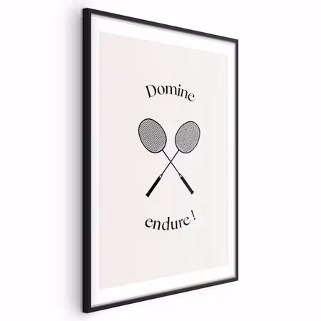 Poster med ram - Summer Games - Badminton Rackets