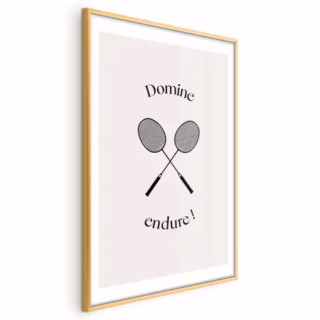 Poster med ram - Summer Games - Badminton Rackets