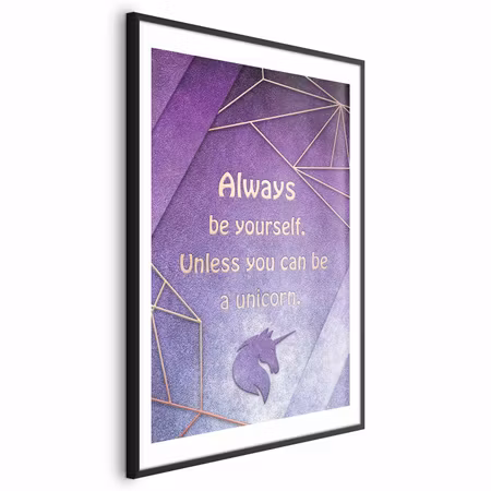 Poster med ram - Be Yourself