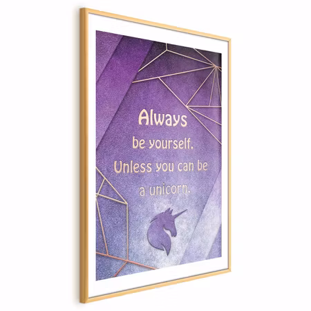 Poster med ram - Be Yourself