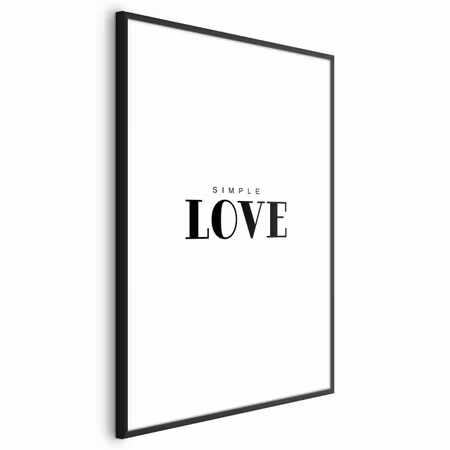 Poster med ram - Simple Love