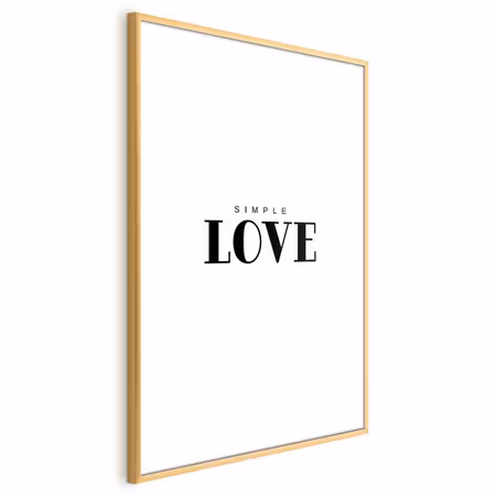Poster med ram - Simple Love