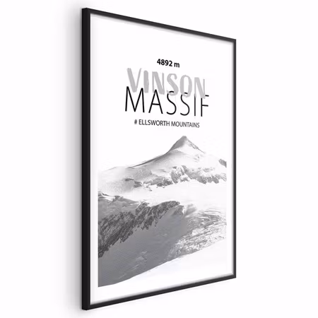 Poster med ram - The Majestic Vinson Massif Peak