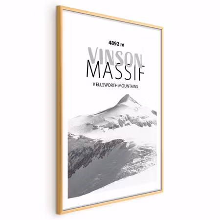 Poster med ram - The Majestic Vinson Massif Peak