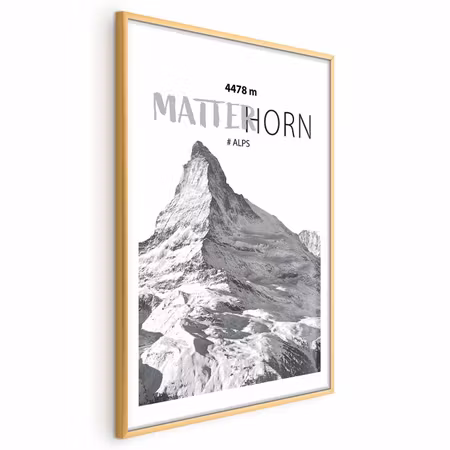 Poster med ram - The Majestic Matterhorn Mountain