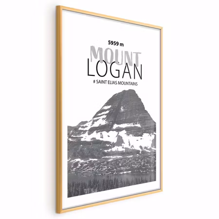 Poster med ram - The Majestic Mount Logan Peak of