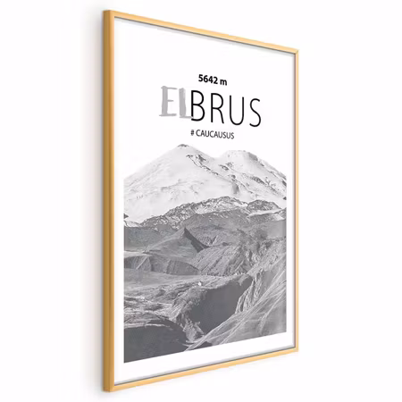 Poster med ram - Majestic Mountain Peak Elbrus