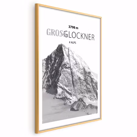 Poster med ram - Majestic Mountain Peak Mountain