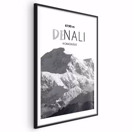 Poster med ram - Majestic Mountain Peak Denali