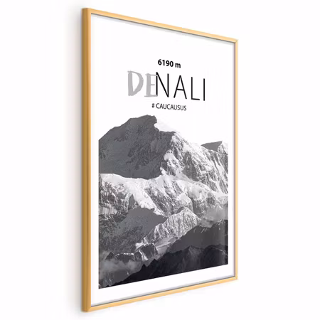 Poster med ram - Majestic Mountain Peak Denali