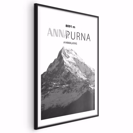 Poster med ram - Majestic Mountain Peak Annapurna