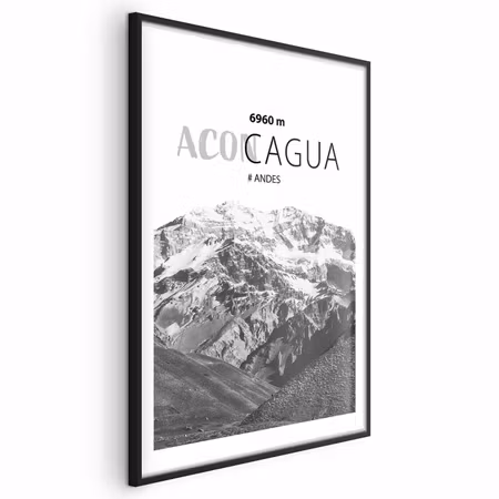 Poster med ram - The Majestic Peak of Aconcagua