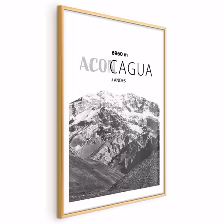 Poster med ram - The Majestic Peak of Aconcagua