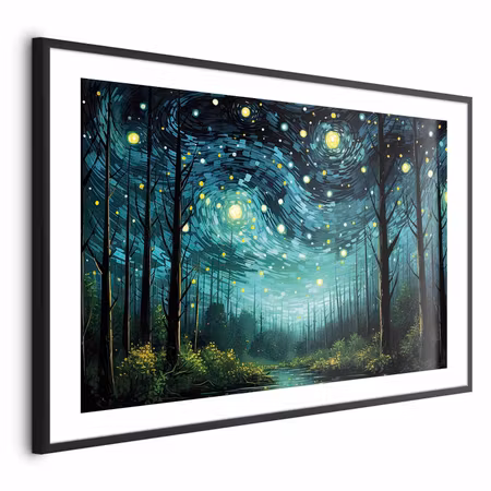 Poster med ram - Starry Night - a Contemporary of