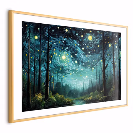 Poster med ram - Starry Night - a Contemporary of