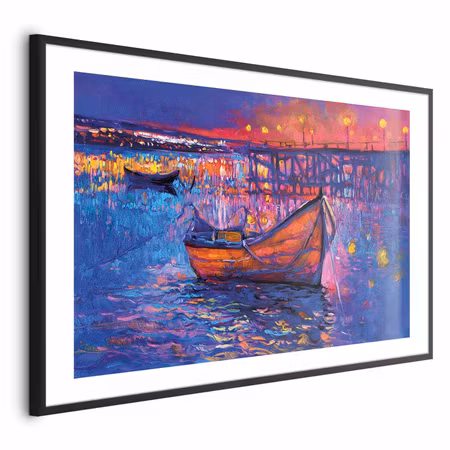 Poster med ram - Modern Impressionism - Night of