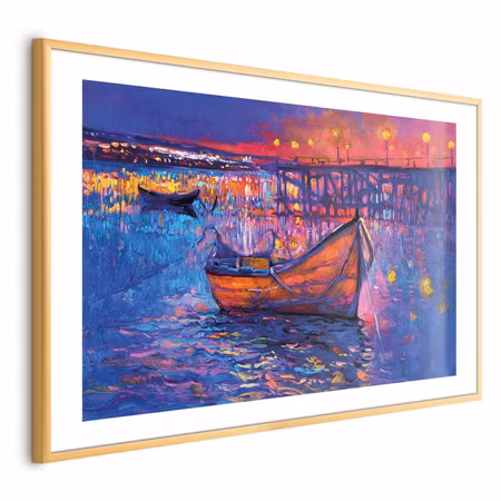 Poster med ram - Modern Impressionism - Night of
