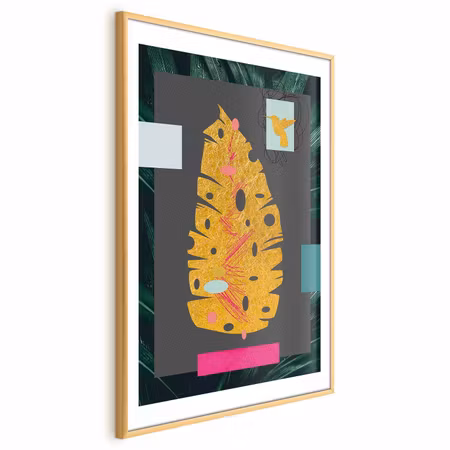 Poster med ram - Golden Leaf