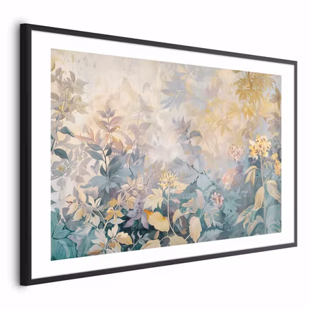Poster med ram - Tapestry Pattern in Colorful