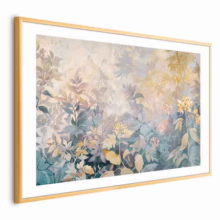 Poster med ram - Tapestry Pattern in Colorful