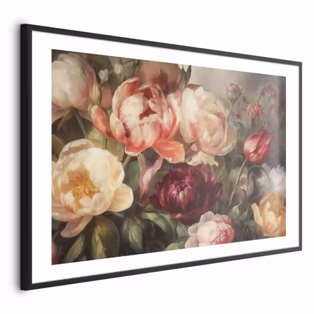Poster med ram - Charismatic Peonies