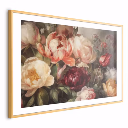 Poster med ram - Charismatic Peonies