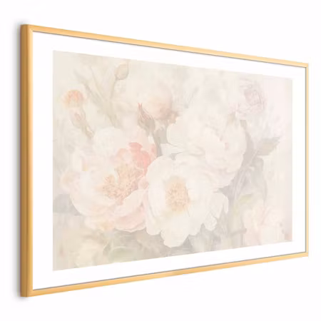 Poster med ram - Peonies in the Mist