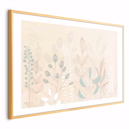 Poster med ram - Pastel-beige Meadow