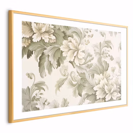 Poster med ram - Vintage Flowers in Light Colors