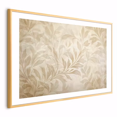 Poster med ram - Sand-colored Leaves and Vines