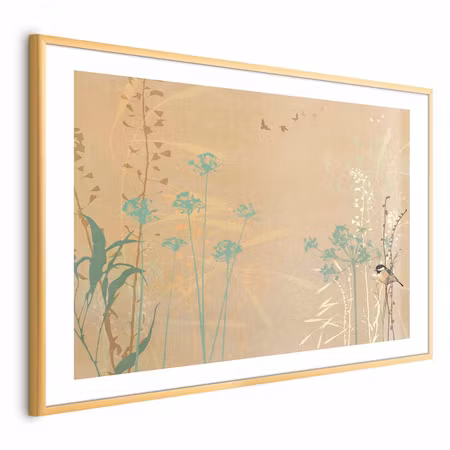 Poster med ram - Bird on a Meadow