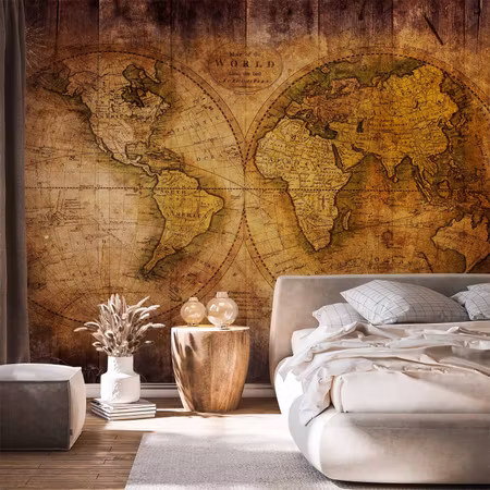 Fototapet - World on Old Map