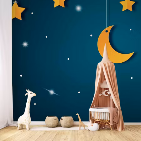 Fototapet - Skyline Turquoise Night Sky Landscape