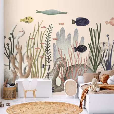 Fototapet - Underwater World Fish and Corals in