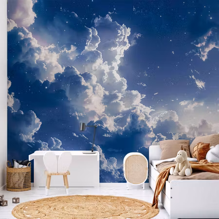 Fototapet - Starry Clouds and Delicate Light Over