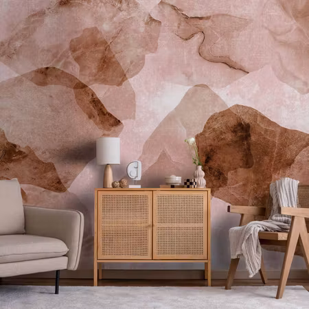 Fototapet - Pink Terrazzo Minimalist Background in