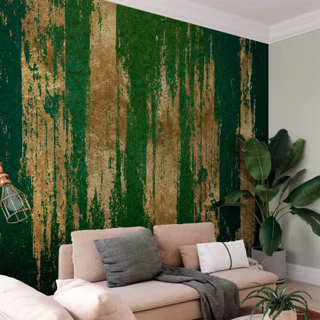 Fototapet - Golden Green Expression