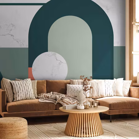 Fototapet - Geometric Pattern with Marble Motif