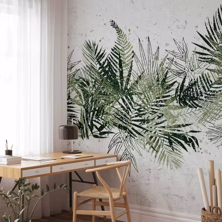 Fototapet - Jungle and Green Plume Large Tropical