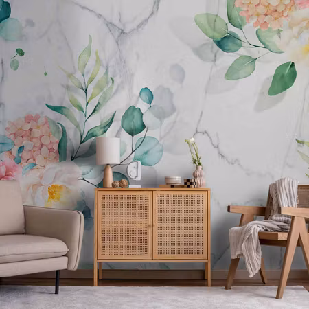 Fototapet - Flowery Marble