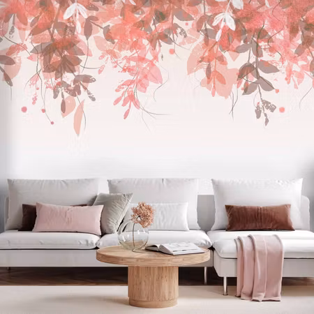 Fototapet - Under Vegetation Hanging Vines of Pink