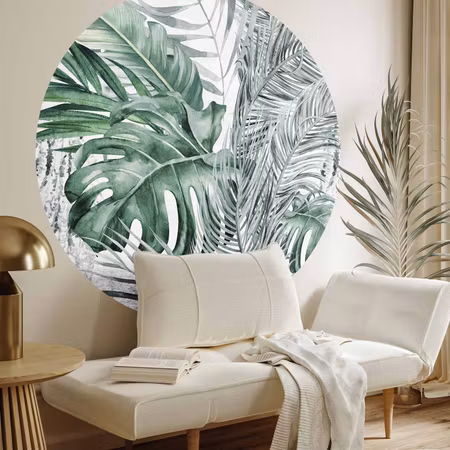Rund fototapet - Dense jungle