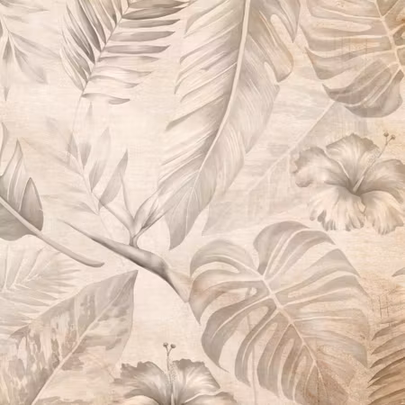 Rund fototapet - Tropics in sepia