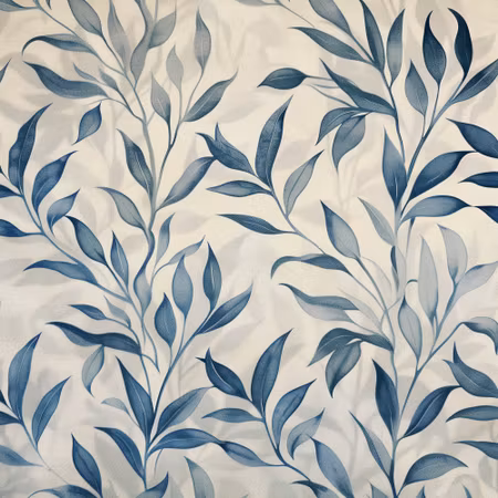 Rund fototapet - Delicate botanical motif with