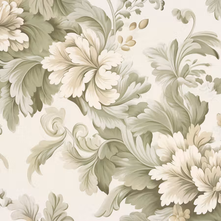 Rund fototapet - Vintage flowers in bright colours