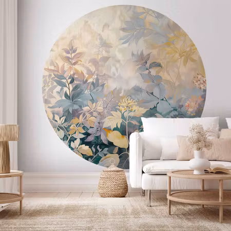 Rund fototapet - Tapestry pattern with colourful