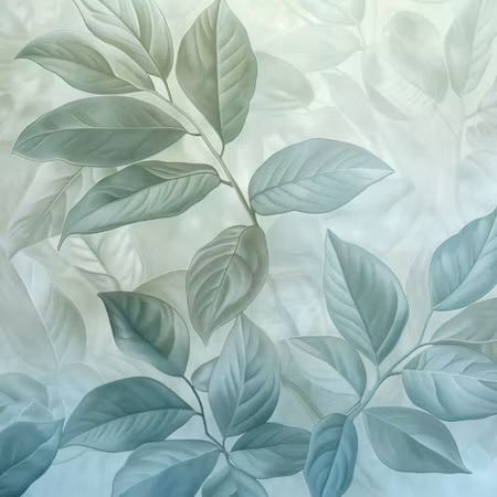 Rund fototapet - Mint leaves large botanical