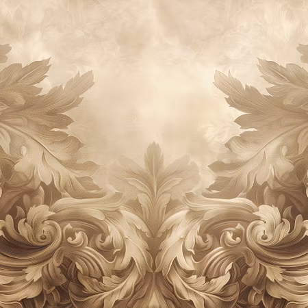 Rund fototapet - Carved ornaments in shades of