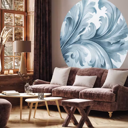 Rund fototapet - Stone ornament in baroque style